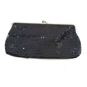 Depeche Mode | Black Sequin Clutch Paisley Lined